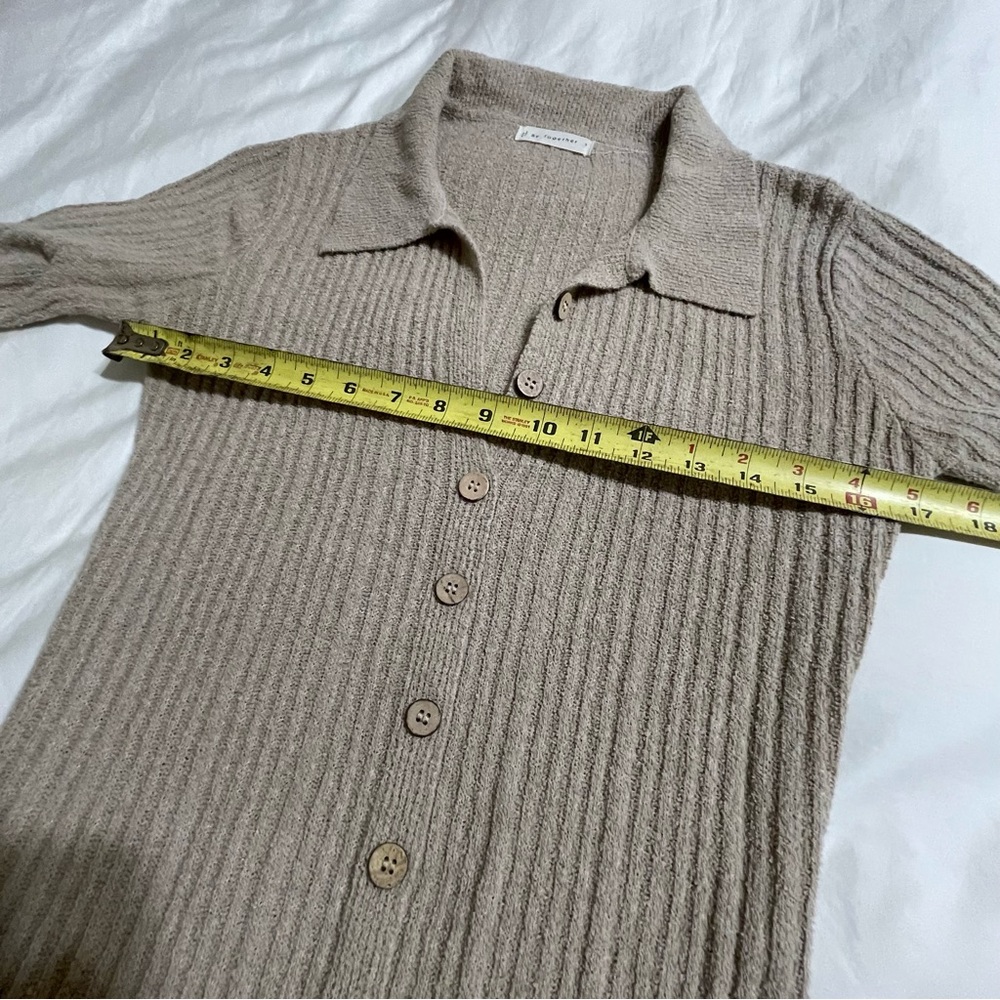 By Together Taupe Ribbed Midi Dress - Picture 10 of 13